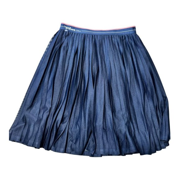 Wilson Navy Blue Mesh Pleated Athletic Tennis Skort Size L - Picture 6 of 7